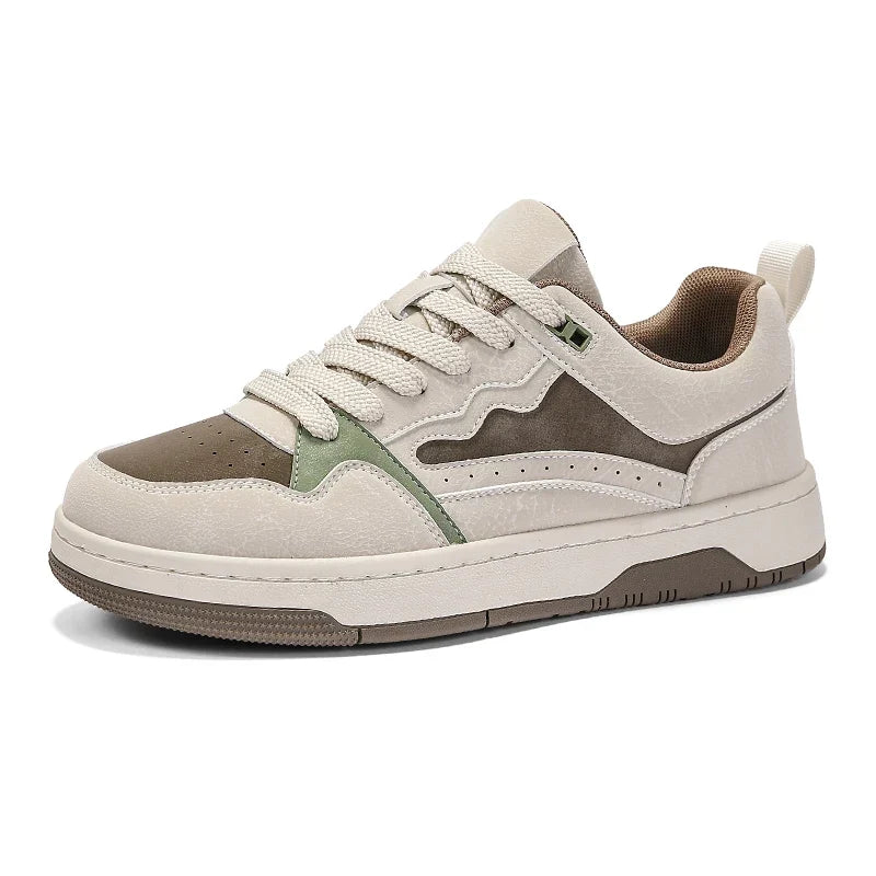 Men’s Casual Board Sneakers – Lightweight, Comfortable, Soft Sole, Lace-Up, Spring/Autumn