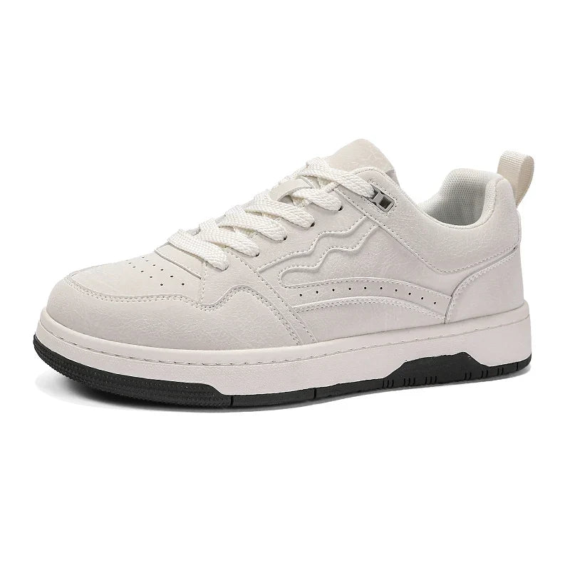 Men’s Casual Board Sneakers – Lightweight, Comfortable, Soft Sole, Lace-Up, Spring/Autumn