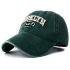 Brooklyn Embroidered Snapback Cap – Vintage Washed Baseball Hat