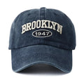 Brooklyn Embroidered Snapback Cap – Vintage Washed Baseball Hat