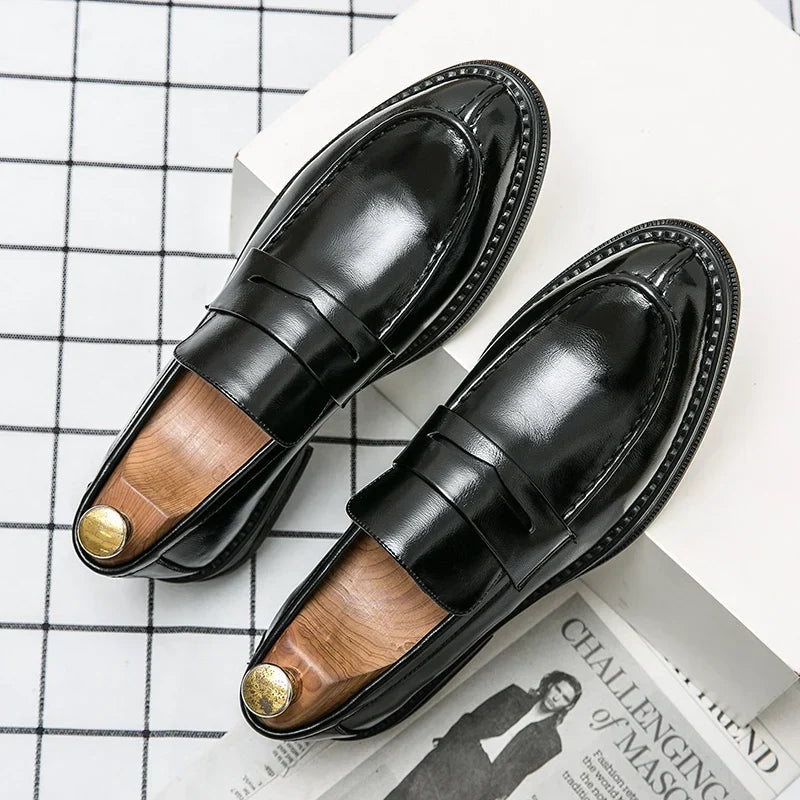 Men’s Premium Business Loafers – Elegant Leather Slip On Dress Shoes, Soft Sole, High Quality Shoes for Business, Parties and Weddings