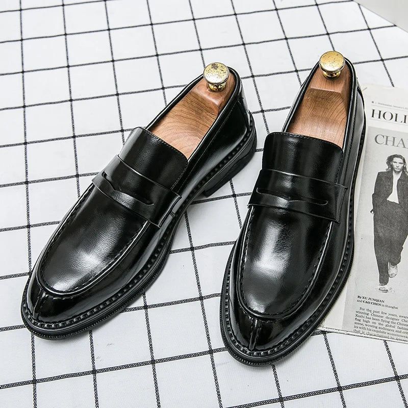 Men’s Premium Business Loafers – Elegant Leather Slip On Dress Shoes, Soft Sole, High Quality Shoes for Business, Parties and Weddings