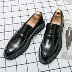 Men’s Premium Business Loafers – Elegant Leather Slip On Dress Shoes, Soft Sole, High Quality Shoes for Business, Parties and Weddings