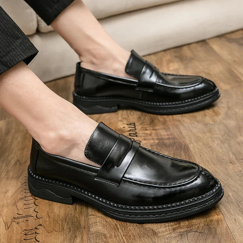 Men’s Premium Business Loafers – Elegant Leather Slip On Dress Shoes, Soft Sole, High Quality Shoes for Business, Parties and Weddings