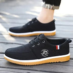 Men’s Canvas Platform Sneakers – Breathable Casual Walking Shoes, Stylish Loafers for Everyday Wear