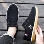Men’s Canvas Platform Sneakers – Breathable Casual Walking Shoes, Stylish Loafers for Everyday Wear