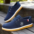 Men’s Canvas Platform Sneakers – Breathable Casual Walking Shoes, Stylish Loafers for Everyday Wear