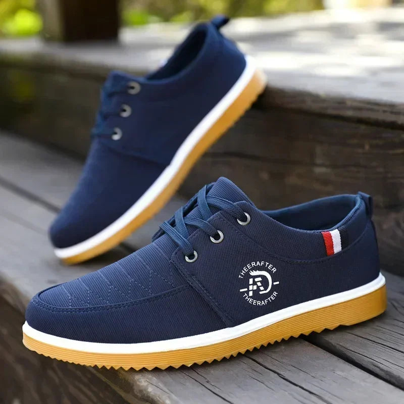 Men’s Canvas Platform Sneakers – Breathable Casual Walking Shoes, Stylish Loafers for Everyday Wear