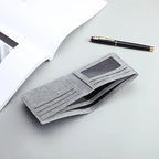 Men’s Canvas Wallet – Short Card Holder and Money Bag, ID/Photo/Bank Card Organizer