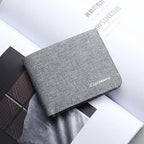 Men’s Canvas Wallet – Short Card Holder and Money Bag, ID/Photo/Bank Card Organizer