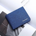 Men’s Canvas Wallet – Short Card Holder and Money Bag, ID/Photo/Bank Card Organizer