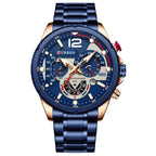 Men’s Luxury Chronograph Watch – Waterproof Stainless Steel Quartz Wristwatch for Casual and Business Use
