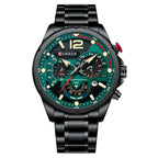 Men’s Luxury Chronograph Watch – Waterproof Stainless Steel Quartz Wristwatch for Casual and Business Use
