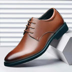 Men’s Classic Breathable Leather Business Shoes – Elegant Formal & Casual Dress Shoes, Soft Leather, Comfortable Sole, Spring Style