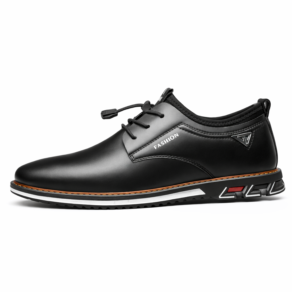 Classic British Style Men’s Casual Shoes – High Quality PU Leather, Comfortable & Fashionable Large Size Footwear