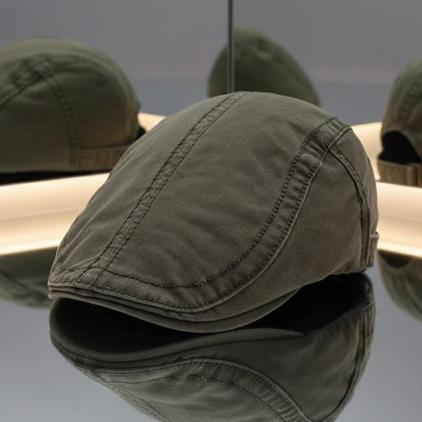 Classic Solid Color Men’s Beret – Cotton Retro Vintage Casual Summer Hat