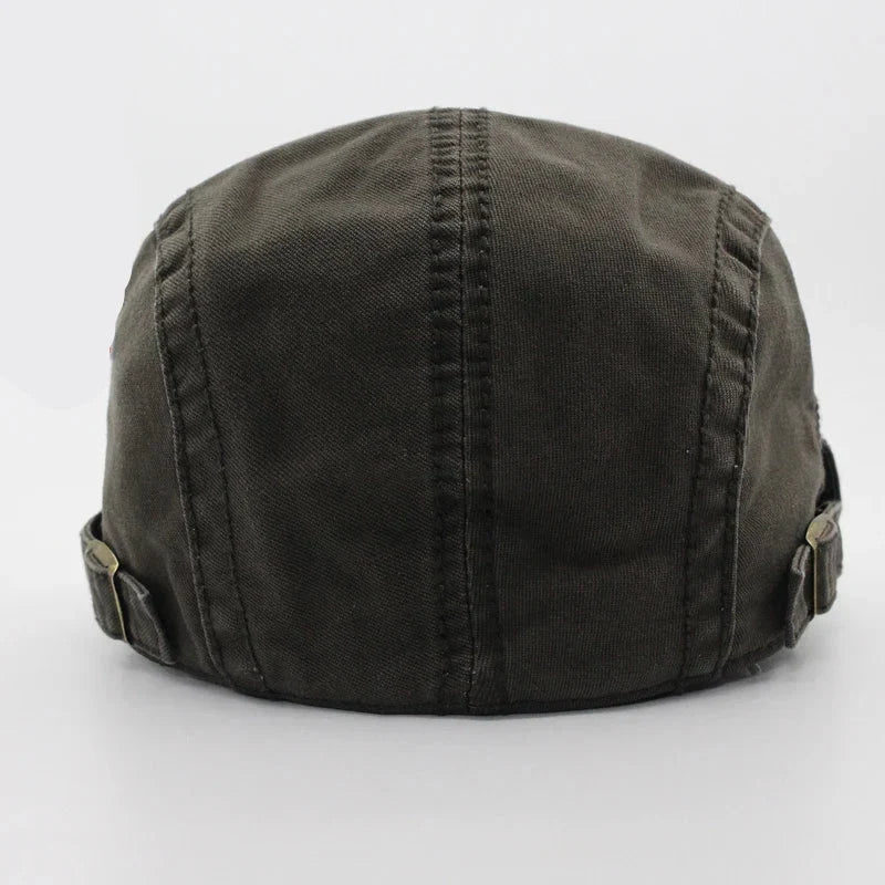 Classic Solid Color Men’s Beret – Cotton Retro Vintage Casual Summer Hat