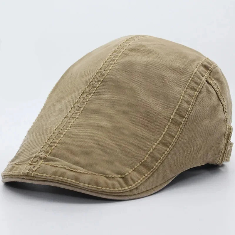 Classic Solid Color Men’s Beret – Cotton Retro Vintage Casual Summer Hat