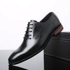 Men’s Classic Elegant Dress Shoes, Lightweight Lace-Up Pointed Toe Shoes for Parties, Weddings, and Everyday Wear