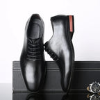 Men’s Classic Elegant Dress Shoes, Lightweight Lace-Up Pointed Toe Shoes for Parties, Weddings, and Everyday Wear