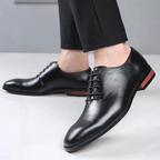 Men’s Classic Elegant Dress Shoes, Lightweight Lace-Up Pointed Toe Shoes for Parties, Weddings, and Everyday Wear