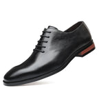 Men’s Classic Elegant Dress Shoes, Lightweight Lace-Up Pointed Toe Shoes for Parties, Weddings, and Everyday Wear