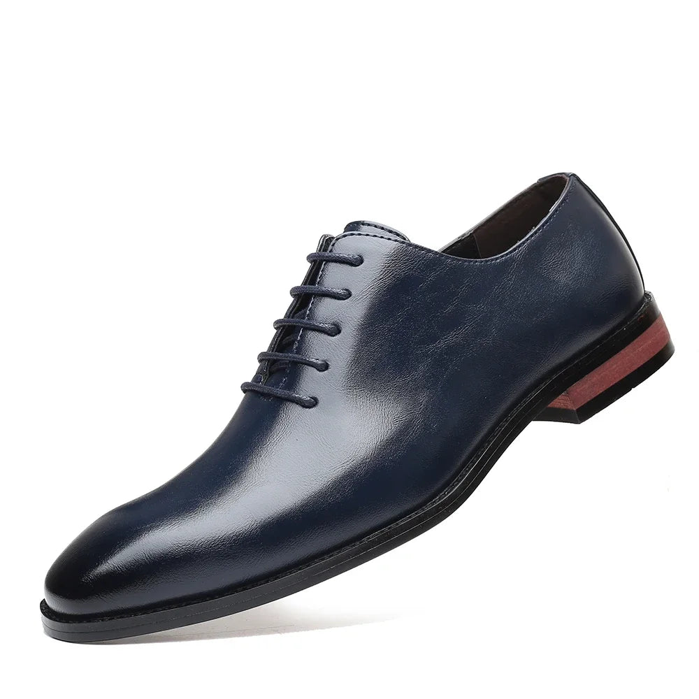 Men’s Classic Elegant Dress Shoes, Lightweight Lace-Up Pointed Toe Shoes for Parties, Weddings, and Everyday Wear