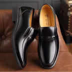 Men’s Classic Full Grain Cowhide Shoes, Comfortable Breathable Dress Shoes with Soft Anti-Slip Sole for Business and Everyday Wear