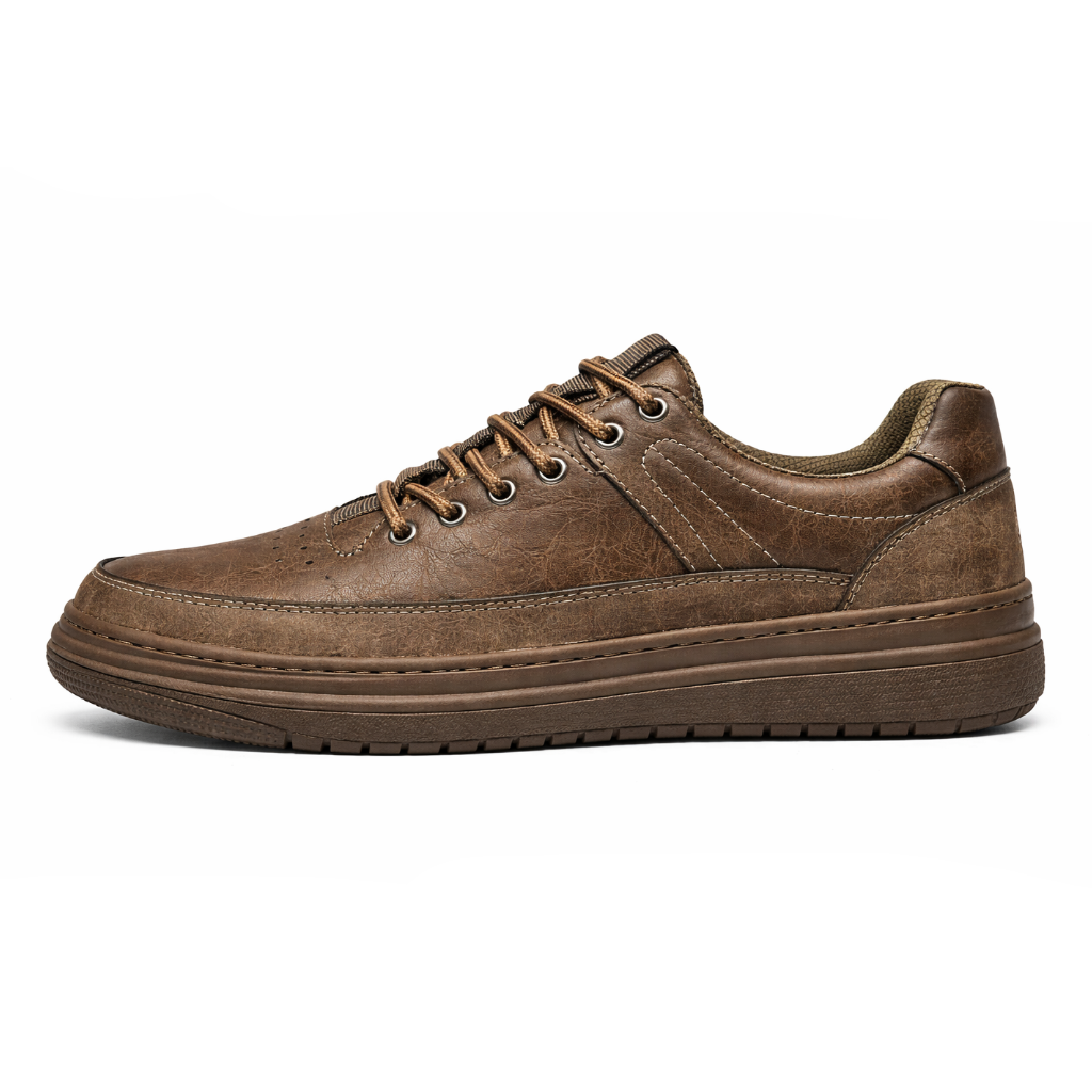 Classic Men’s Genuine Leather Casual Shoes – Thick Sole Oxford, Business and Outdoor Wear