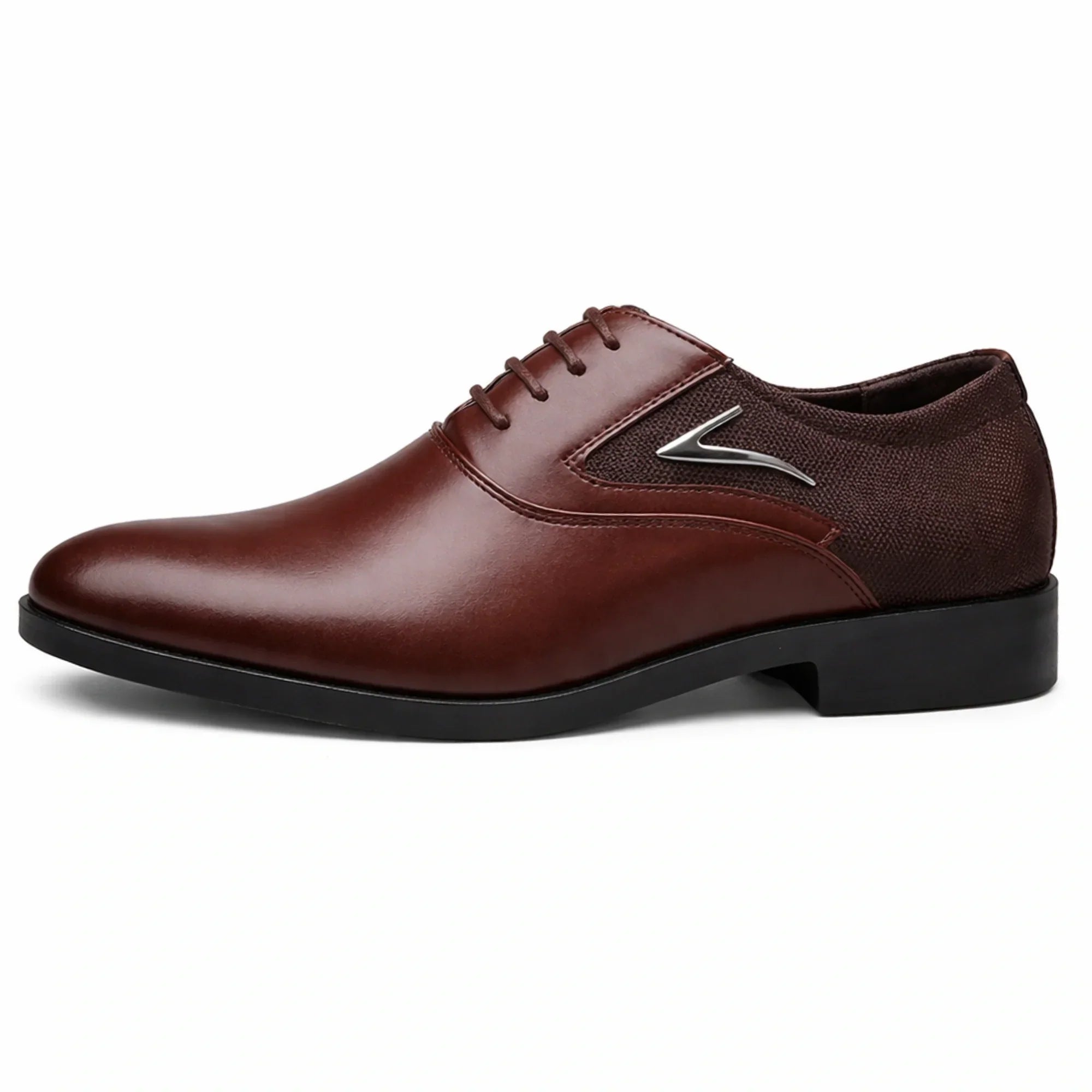 Men’s Classic Leather Dress Shoes – Black Formal Oxfords for Wedding, Office, Business, and Party