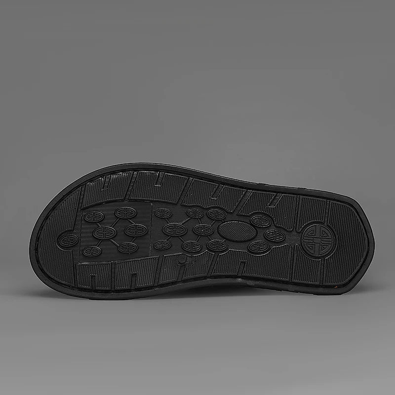 Classic Leather Sandals with Soft Sole – Lightweight Casual Outdoor Style
