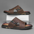 Classic Leather Sandals with Soft Sole – Lightweight Casual Outdoor Style