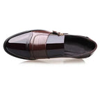 Men’s Classic Leather Shoes with Pointed Toe, Elegant Zipper Design, Comfortable Non-Slip Shoes for Business and Everyday Wear