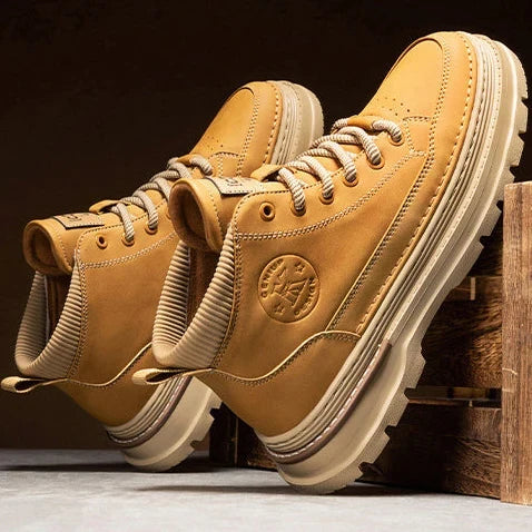 Men’s Classic High-Top Boots – Casual and Work Boots, Non-Slip, Comfortable, Retro Style Winter Boots