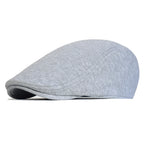 Men’s Cotton Beret – Solid Color Retro Casual Style