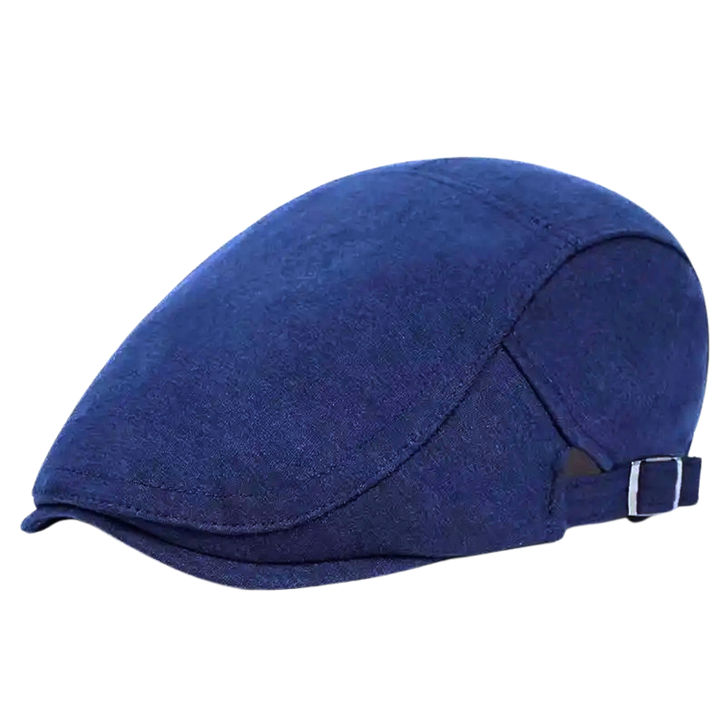 Solid Color Cotton Men’s Beret – Casual Spring & Autumn Warm Style