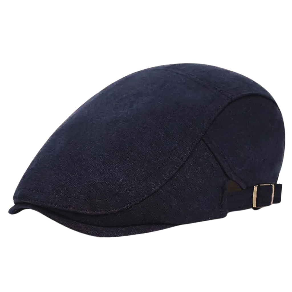 Solid Color Cotton Men’s Beret – Casual Spring & Autumn Warm Style