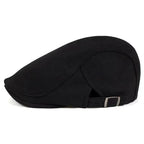 Solid Color Cotton Men’s Beret – Casual Spring & Autumn Warm Style