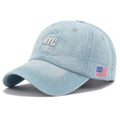 Men’s Fashion Embroidered Denim Snapback Baseball Cap – Adjustable for Outdoor Sports, Golf, and Casual Wear