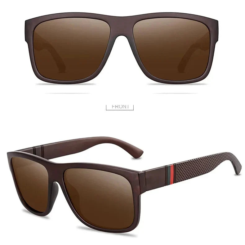 Men’s High-End Polarized Sunglasses – Luxury Square UV400 Driving & Travel Eyewear