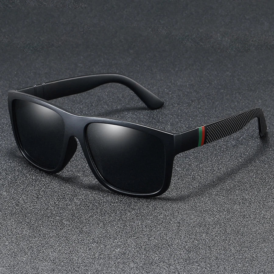 Men’s High-End Polarized Sunglasses – Luxury Square UV400 Driving & Travel Eyewear