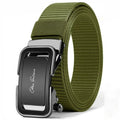 Fashion Men’s Designer Canvas Belt with Alloy Automatic Buckle – Sports & Casual Belt, Large Size