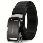 Fashion Men’s Designer Canvas Belt with Alloy Automatic Buckle – Sports & Casual Belt, Large Size