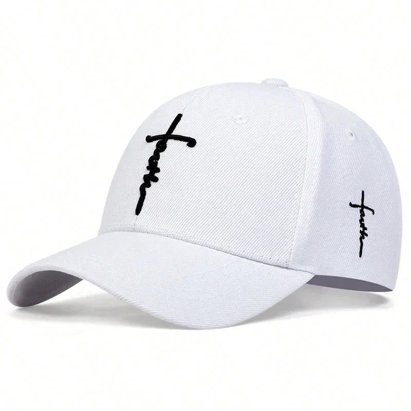 Faith Embroidered Baseball Cap – Adjustable Cotton Hip Hop Snapback Hat for Spring and Summer