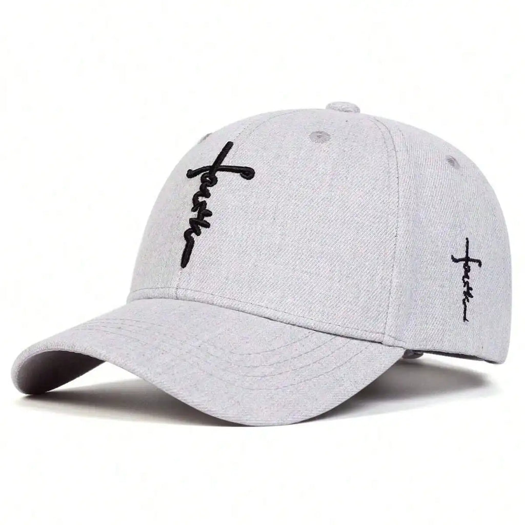 Faith Embroidered Baseball Cap – Adjustable Cotton Hip Hop Snapback Hat for Spring and Summer