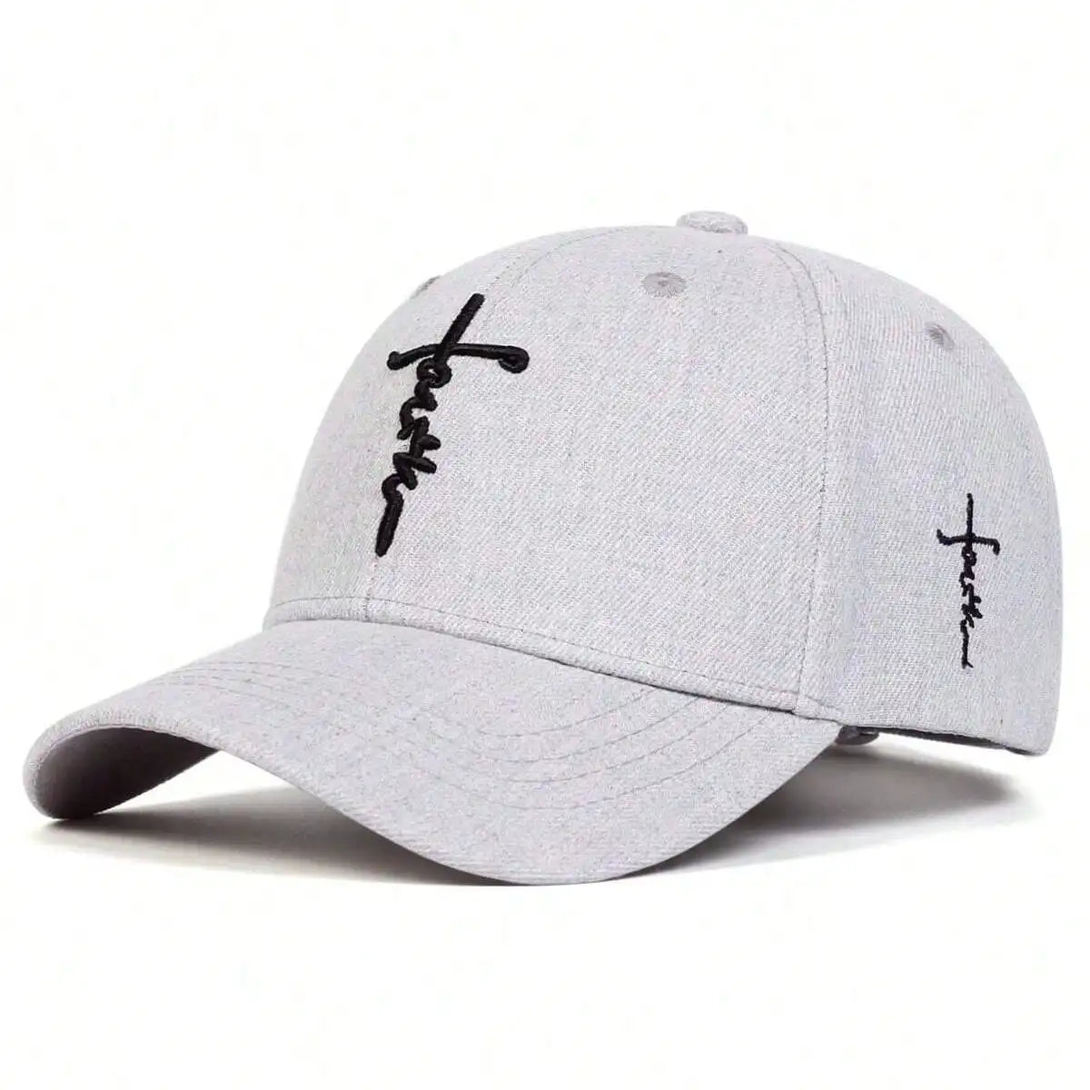 Faith Embroidered Baseball Cap – Adjustable Cotton Hip Hop Snapback Hat for Spring and Summer