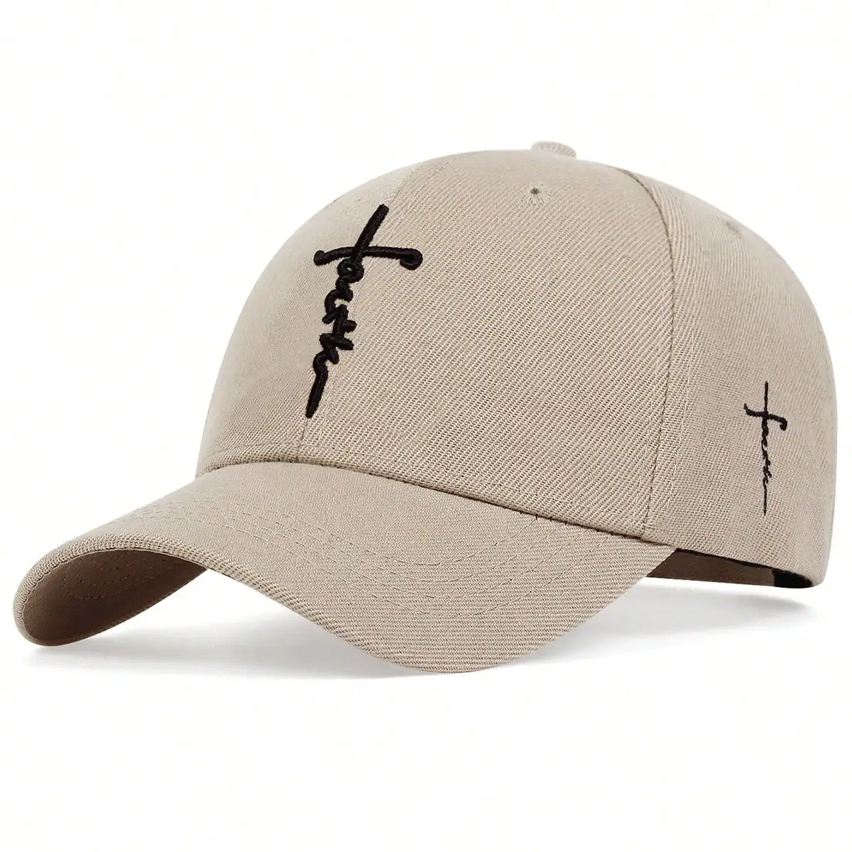 Faith Embroidered Baseball Cap – Adjustable Cotton Hip Hop Snapback Hat for Spring and Summer