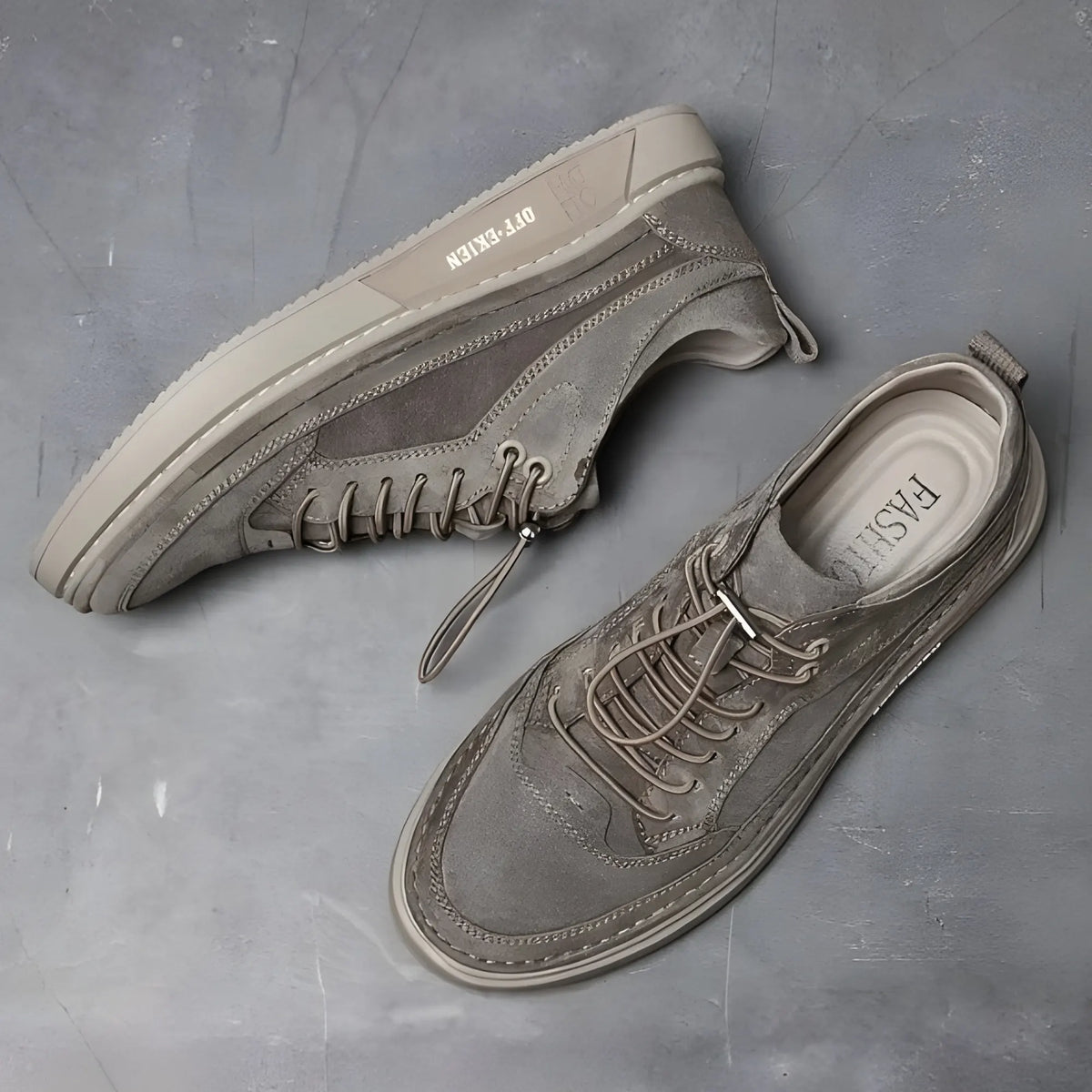 Men’s Fashion Genuine Leather Sneakers – Breathable Autumn Lace-Up Comfortable Casual Shoes