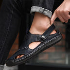 Genuine Leather Summer Sandals – Soft, Comfortable Non-Slip Design for Beach and Outdoor Wear