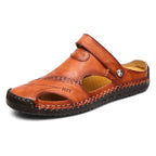Genuine Leather Summer Sandals – Soft, Comfortable Non-Slip Design for Beach and Outdoor Wear